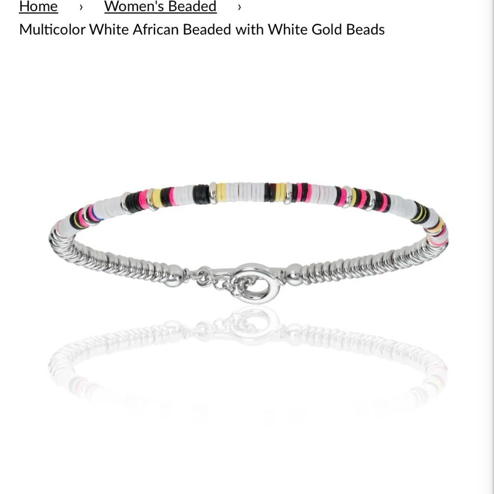 Double Bone Multicolor Beaded Bracelet